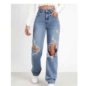 SHEIN light wash ripped jeans Size:W25 L32